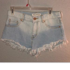 high waisted jean shorts